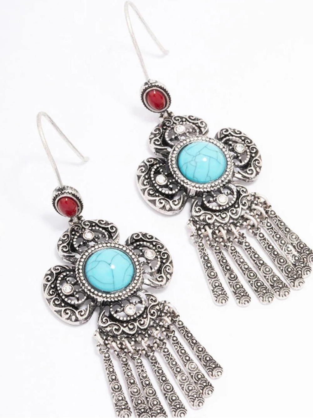 NWT Lovisa Antique Fringe Cluster Boho Drop Earrings